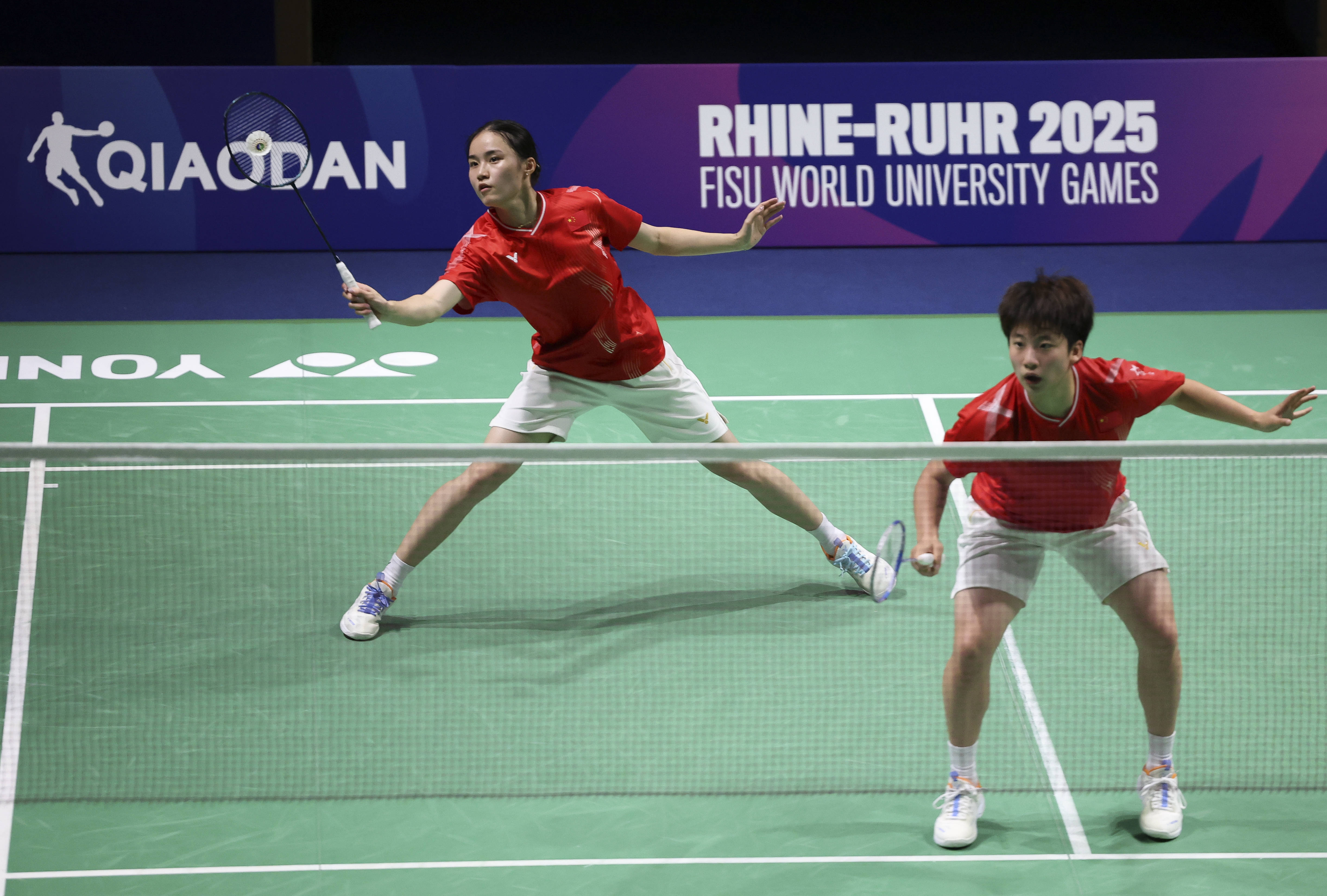 (体育)大运会——羽毛球混合团体小组赛:中国队胜西班牙队