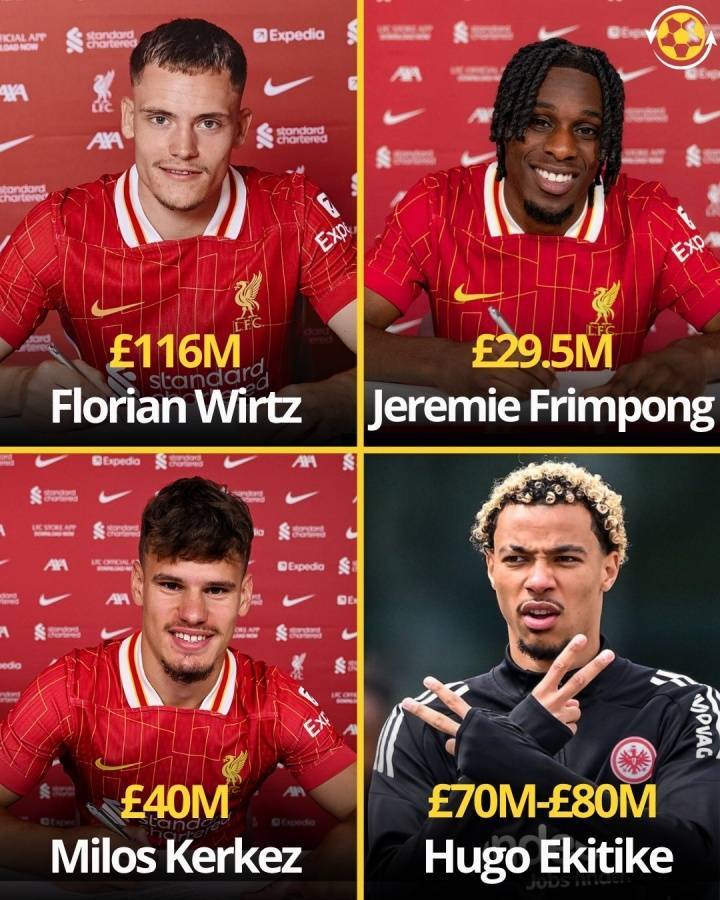 总支出近3亿镑🤯利物浦今夏花费远超切尔西，高于曼城+枪手总和